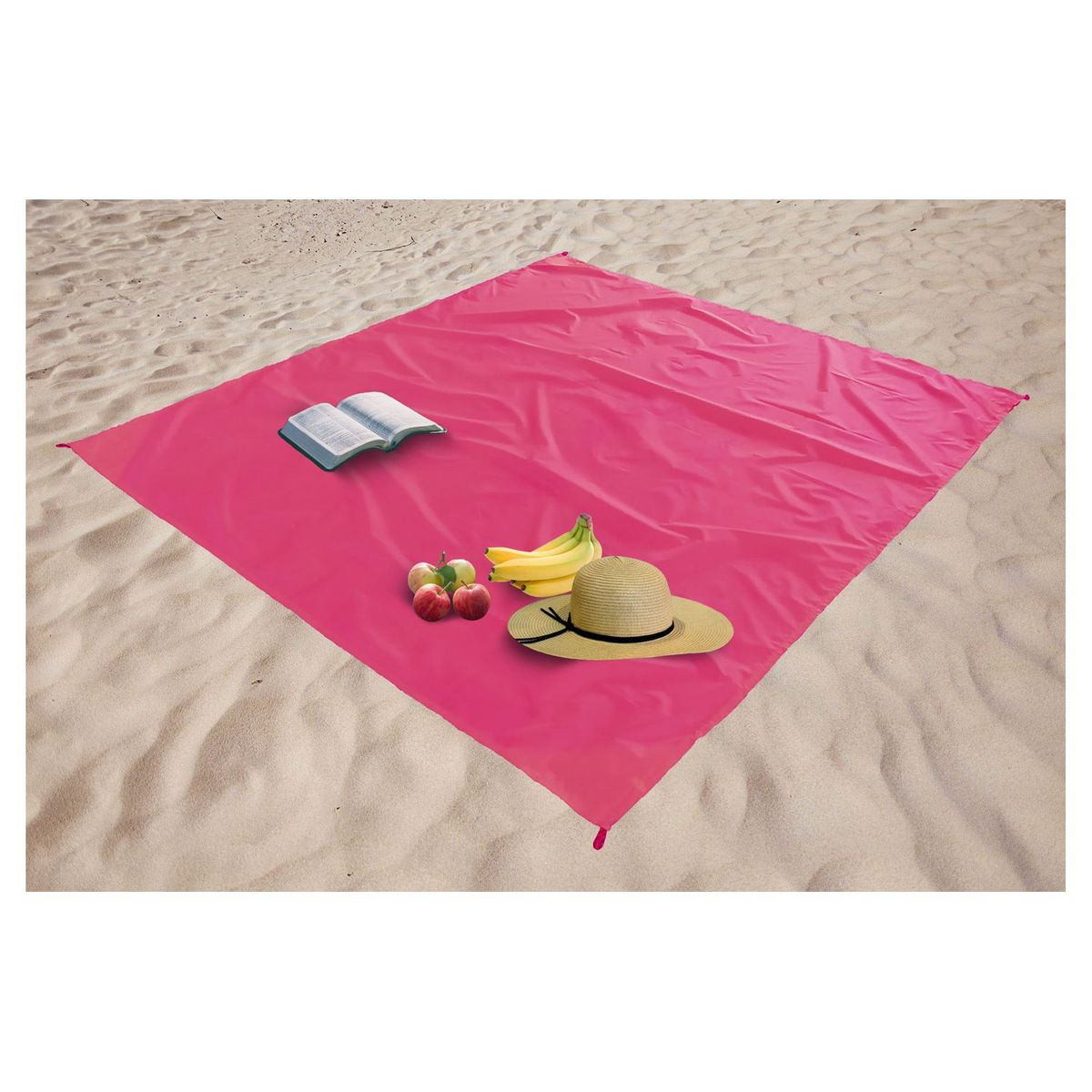 Tapis de plage uni en polyester 