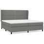 Voir la diapositive 2 : VIDAXL Sommier a lattes de lit avec matelas Gris fonce 200x200cm Tissu
