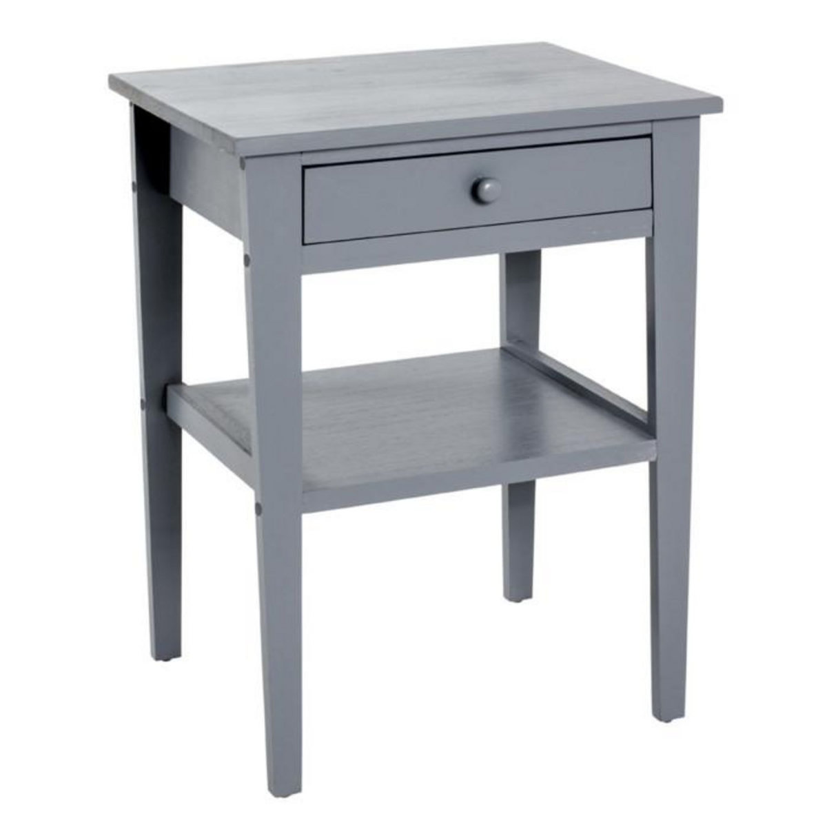 Paris Prix Table de Chevet 1 Tiroir  Bois  60cm Gris