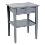 Paris Prix Table de Chevet 1 Tiroir  Bois  60cm Gris