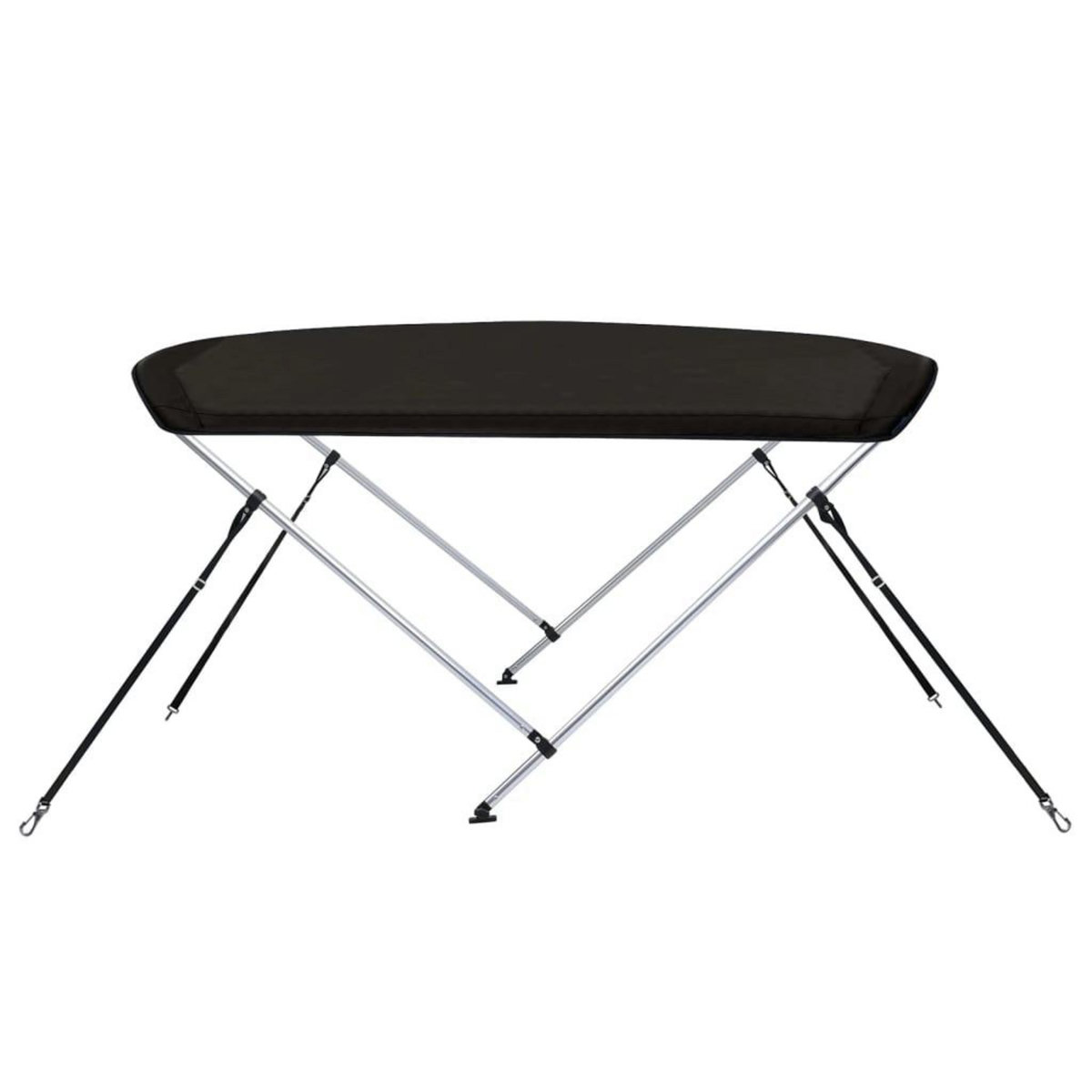 VIDAXL Auvent bimini a 2 arceaux noir 150x120x110 cm