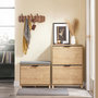 Voir la diapositive 2 : SOBUY SoBuy - Meuble À Chaussures 2 portes - Chêne Clair - 60x24x83cm - Nordique - FSR200-II-N
