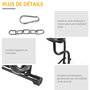 Voir la diapositive 6 : OUTSUNNY Support pour fauteuil suspendu - pied fauteuil suspendu - tablette réglable incluse - charge max. recommandée 120 Kg