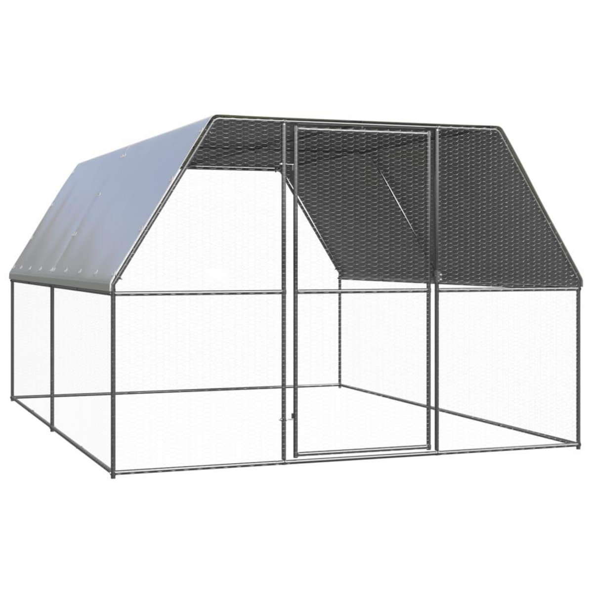 VIDAXL Poulailler d'exterieur 3x4x2 m Acier galvanise