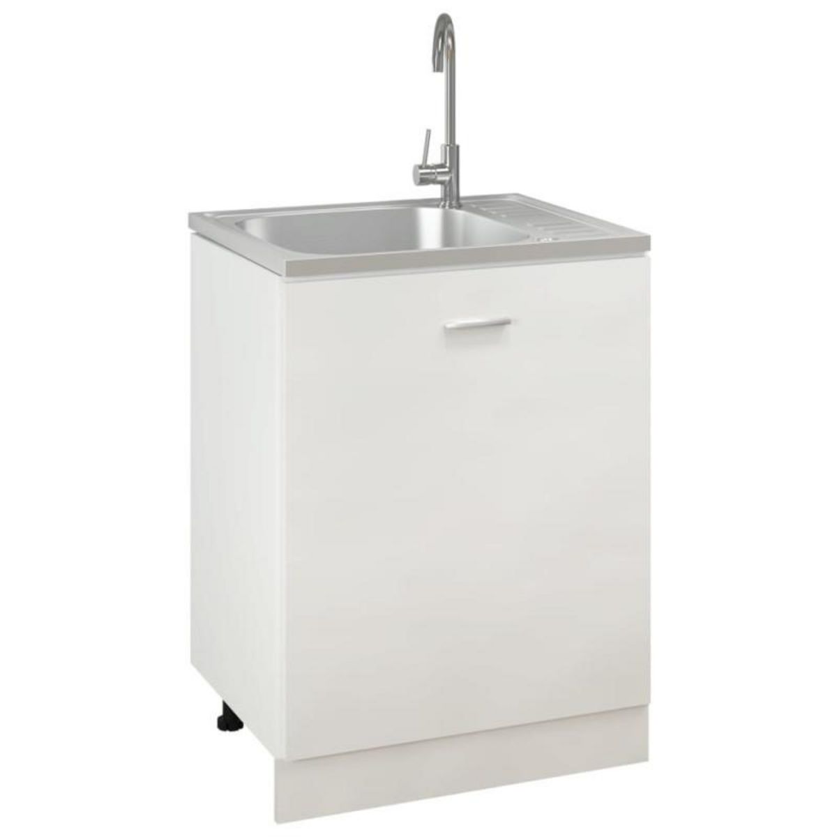 VIDAXL Évier de cuisine et égouttoir argenté 600x500x155 mm inox