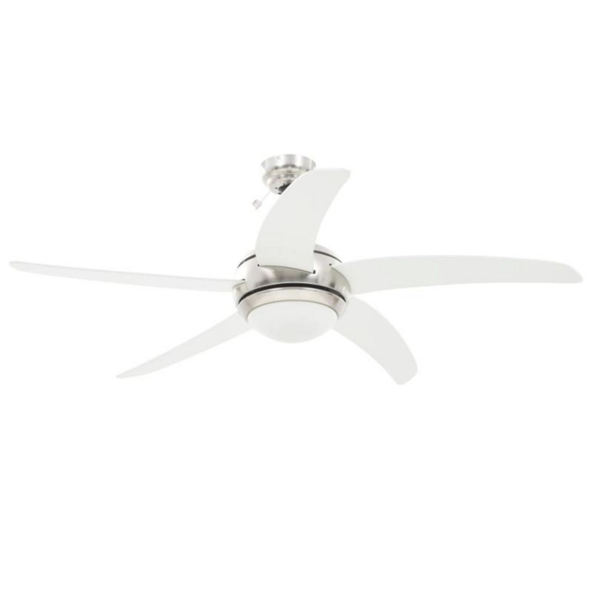 VIDAXL Ventilateur de plafond orné avec lampe 128 cm Blanc