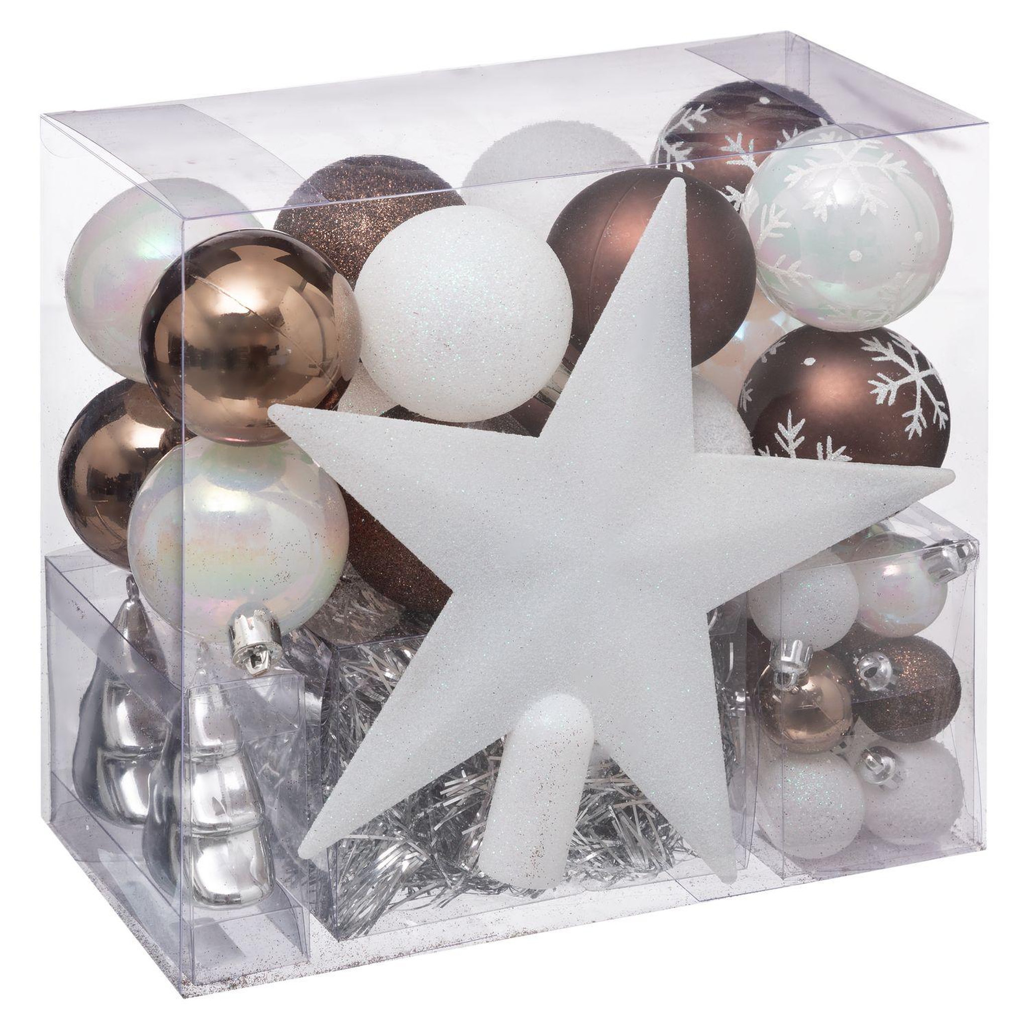 Voir la diapositive 1 : FEERIC LIGHT & CHRISTMAS Kit de décoration pour sapin de Noël - 44 Pièces