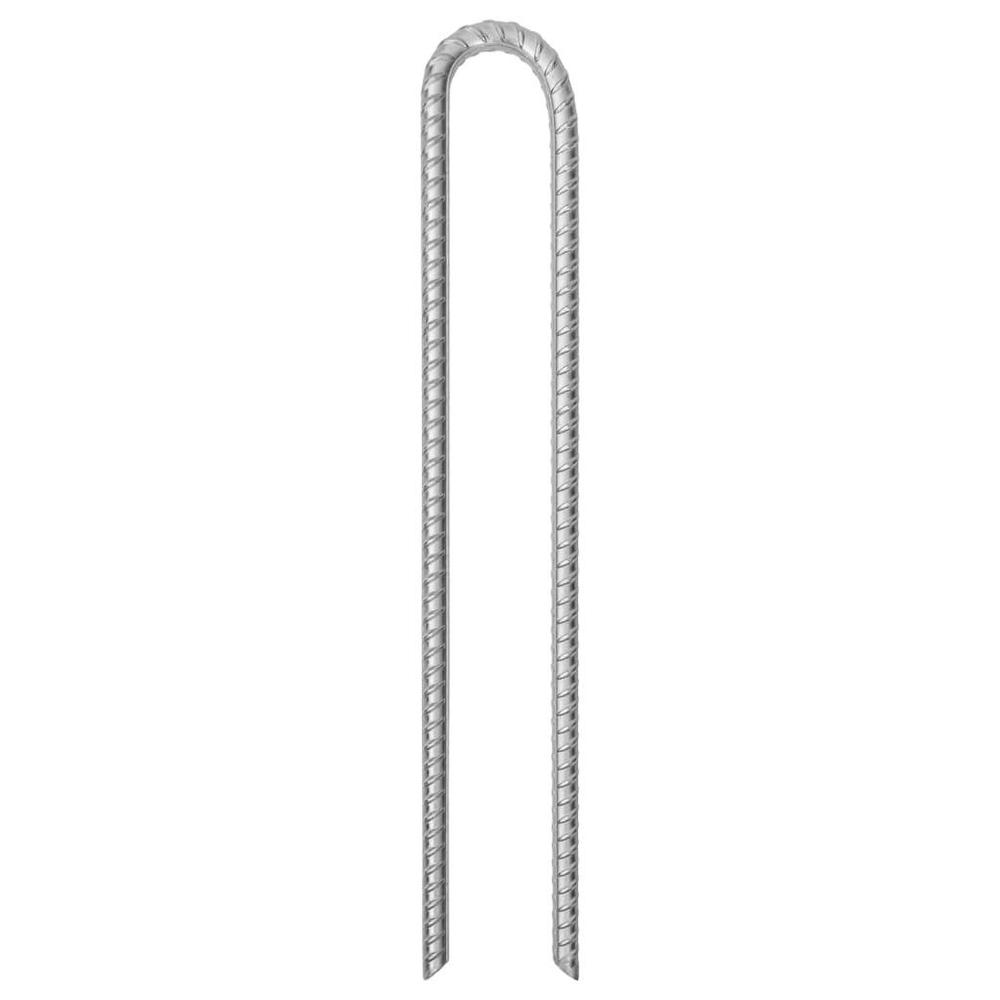 Voir la diapositive 2 : VIDAXL Piquets de tente 6 pcs forme de U 41,5 cm Ø12mm acier galvanise
