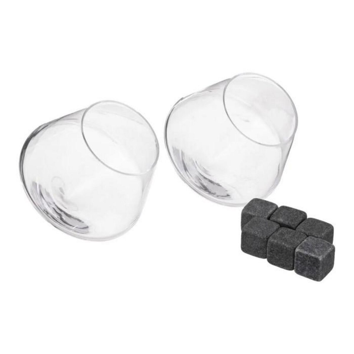 SECRET DE GOURMET Lot de 2 Verres à Whisky  Pierres  30cl Transparent