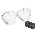 SECRET DE GOURMET Lot de 2 Verres à Whisky  Pierres  30cl Transparent