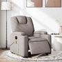 Voir la diapositive 1 : VIDAXL Fauteuil de massage inclinable electrique Taupe Tissu