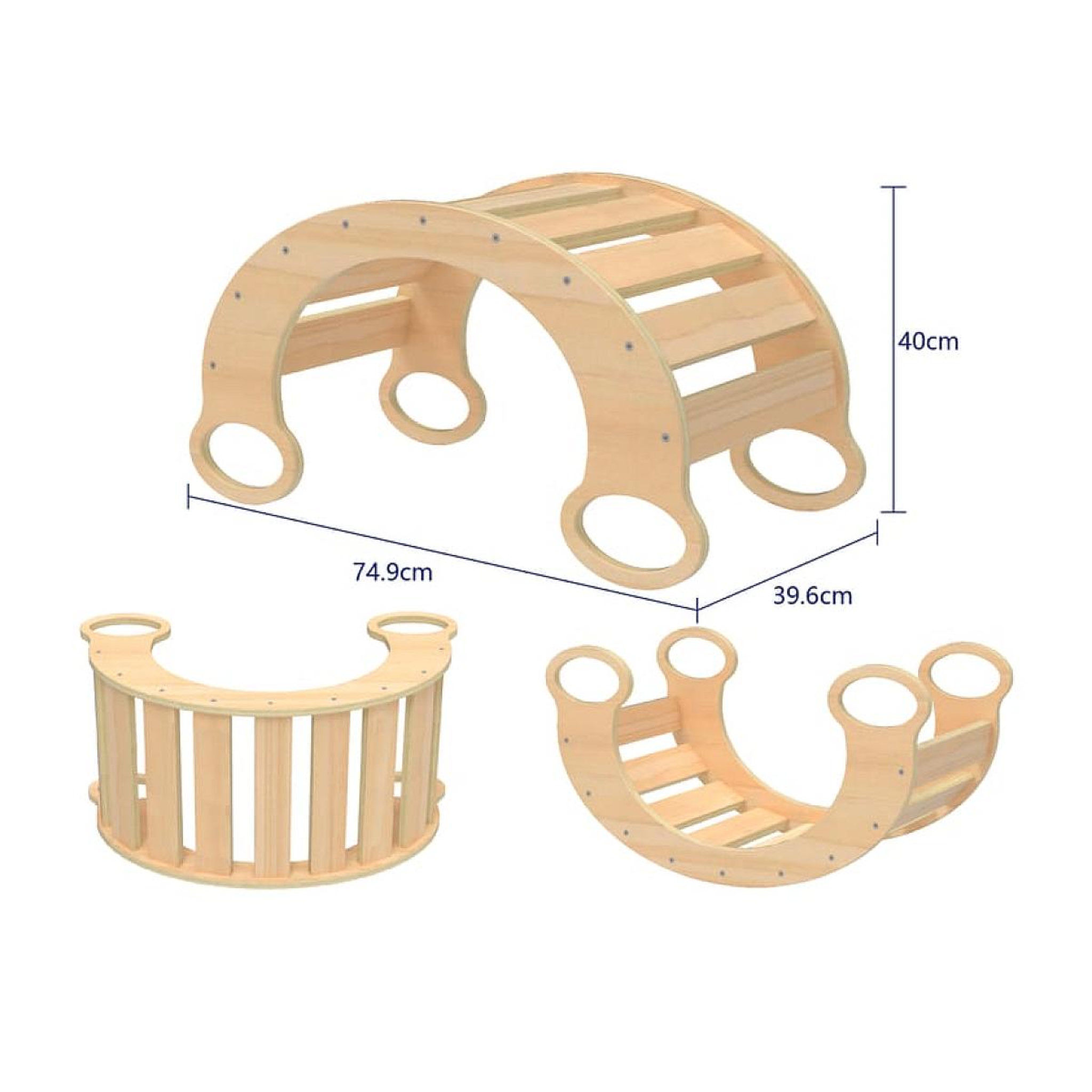 Voir la diapositive 3 : Sunny Bascule Marlie - en bois naturel