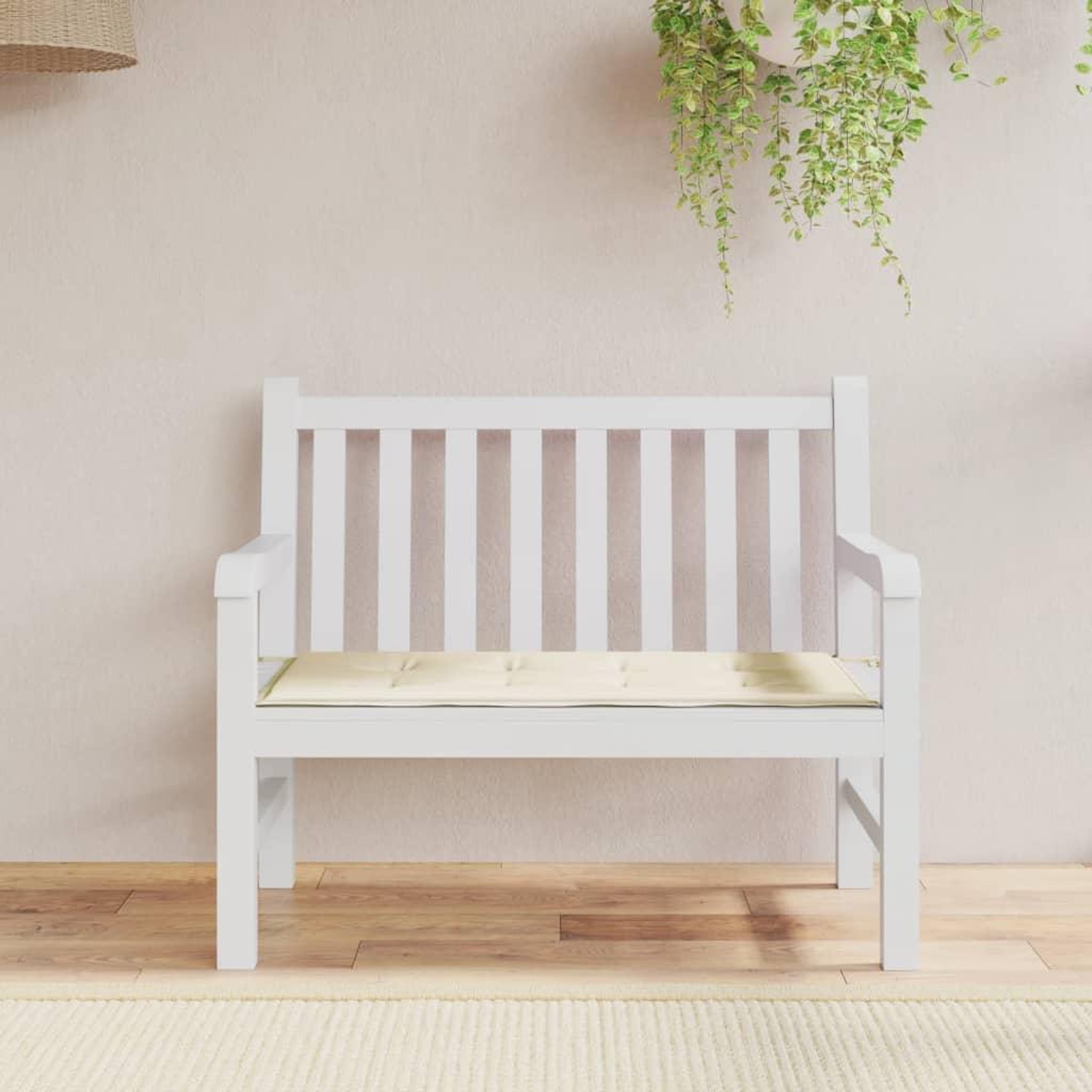 Voir la diapositive 1 : VIDAXL Coussin de banc de jardin creme 120x50x3 cm tissu oxford