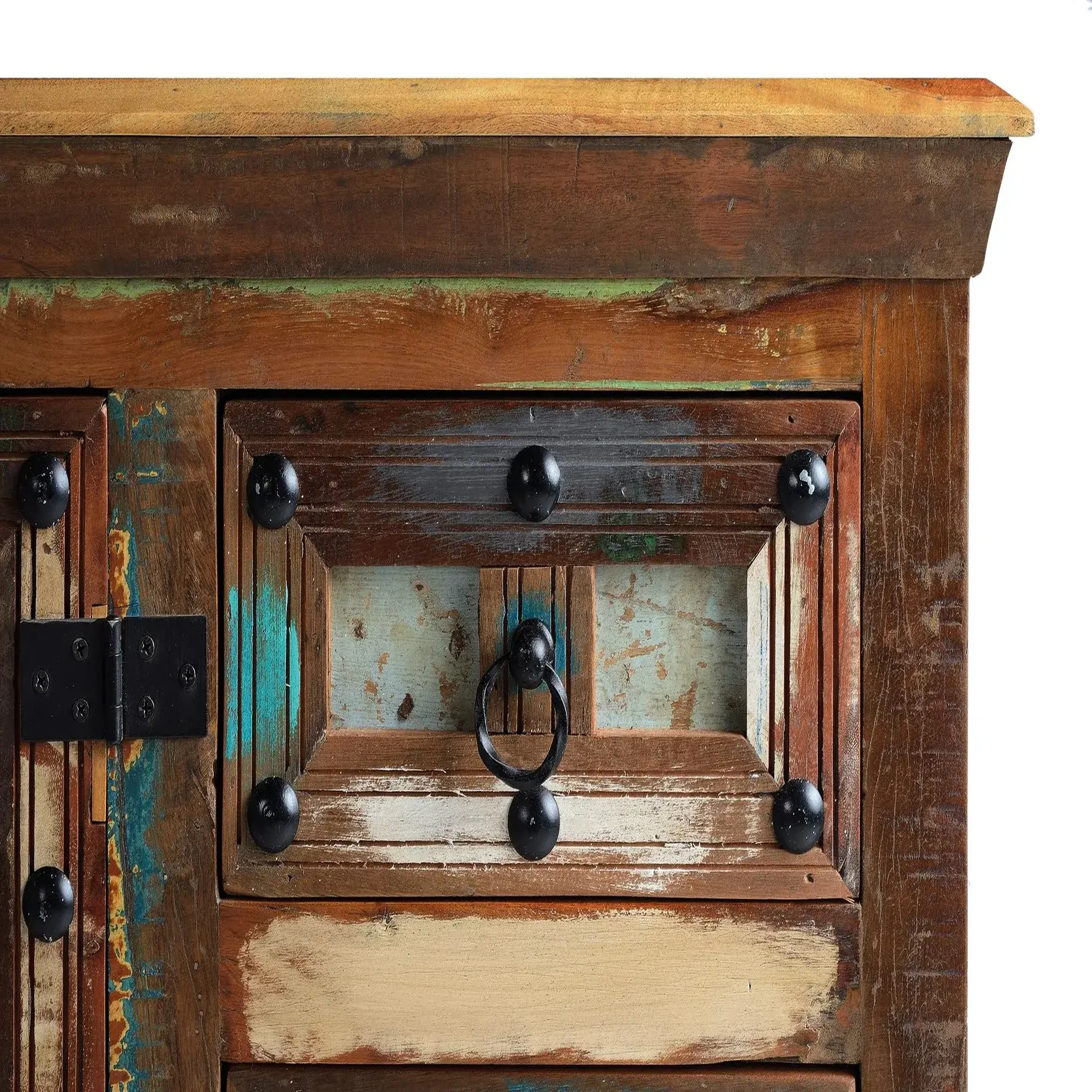 Voir la diapositive 5 : GINER Y COLOMER SL Buffet en bois recyclé 110cm style rétro vintage