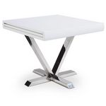 Paris Prix Table d'Appoint Extensible  Emery  90-180cm Blanc