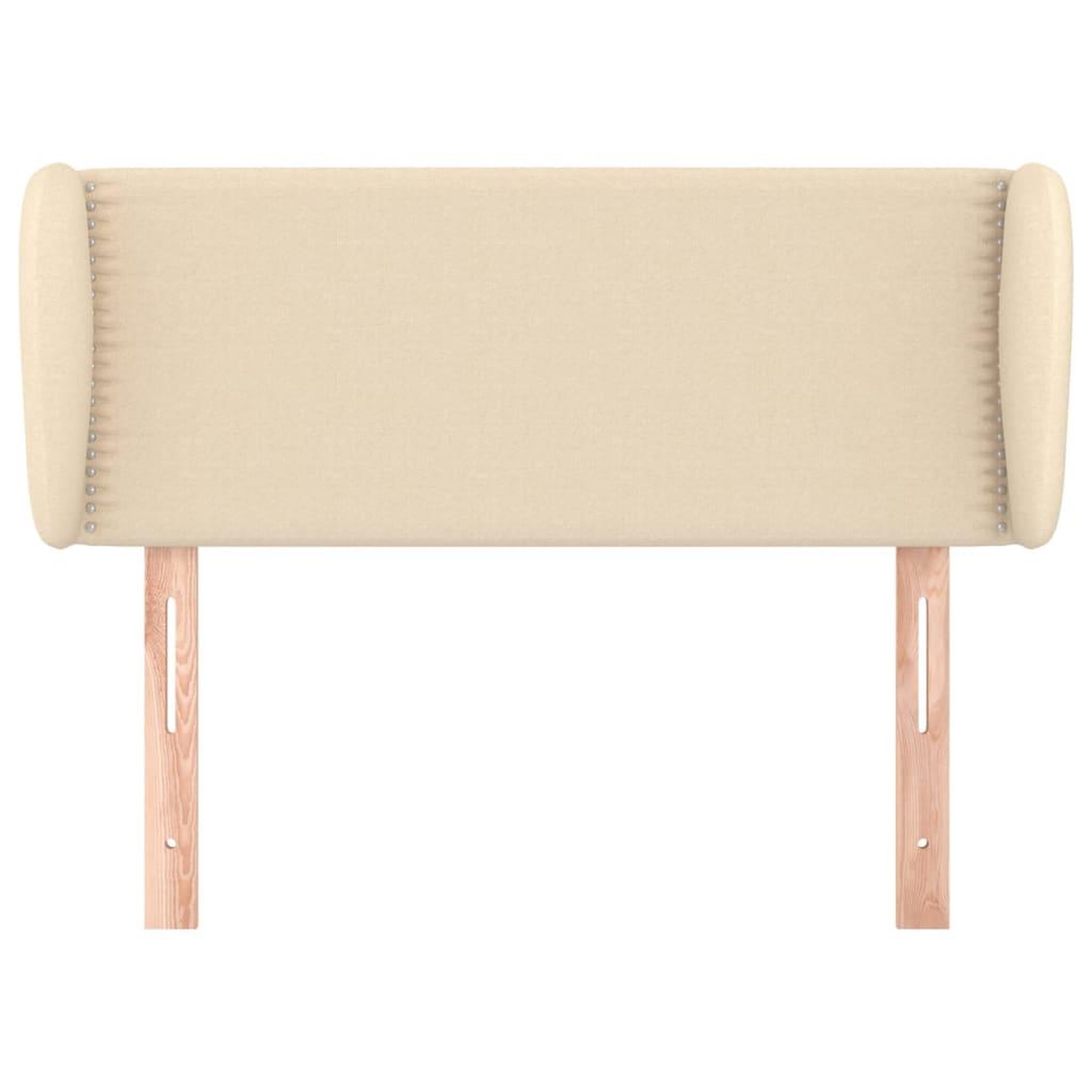 Voir la diapositive 3 : VIDAXL Tete de lit avec oreilles Creme 83x23x78/88 cm Tissu