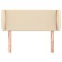 Voir la diapositive 3 : VIDAXL Tete de lit avec oreilles Creme 83x23x78/88 cm Tissu