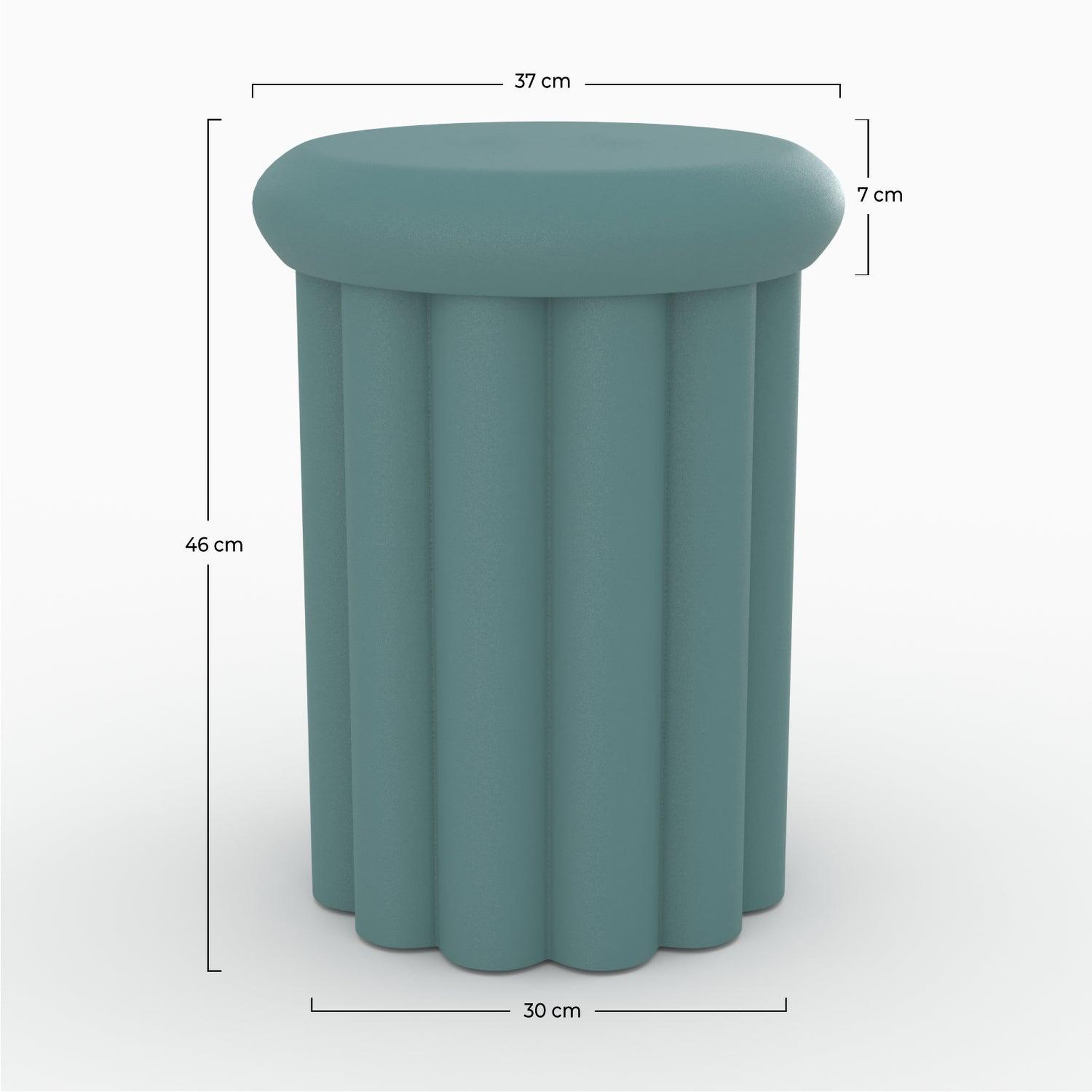Voir la diapositive 4 : MAISON PAVANE Table d'appoint ronde en métal bleu d37 cm-aglaé