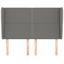 Voir la diapositive 3 : VIDAXL Tete de lit avec oreilles Gris fonce 147x23x118/128 cm Tissu