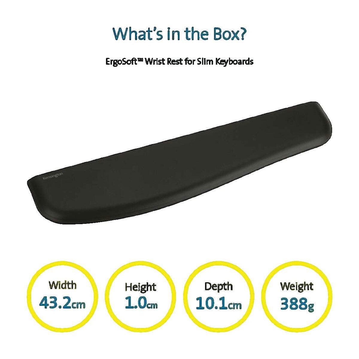 Kensington Repose-poignets ergonomique Accokensington ErgoSoft noir