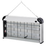 OUTSUNNY Outsunny Lampe UV anti-insectes anti moustique tue mouche électrique destructeur d'insectes 30 W noir gris