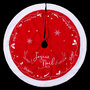 Voir la diapositive 2 : FEERIC LIGHT & CHRISTMAS Tapis pour Sapin  Traineau  90cm Rouge & Blanc