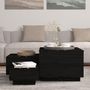 Voir la diapositive 3 : VIDAXL Boîtes de rangement et couvercles 3 pcs Noir Bois massif de pin