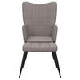 Voir la diapositive 3 : VIDAXL Chaise de relaxation avec tabouret Taupe Tissu