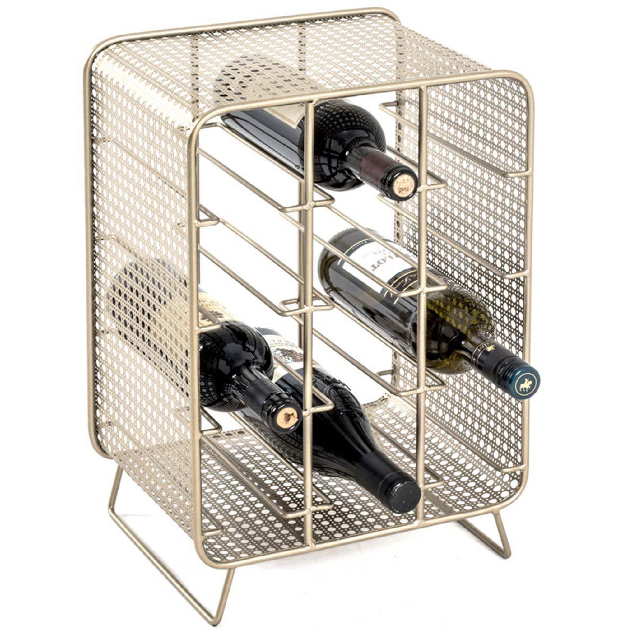Voir la diapositive 3 : Paris Prix Porte-bouteilles en acier  12 bouteilles  46cm or