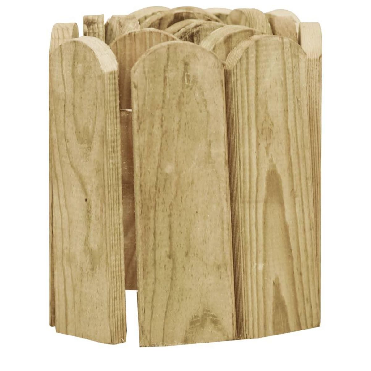 VIDAXL Rouleau de bordure Vert 120 cm Bois de pin impregne