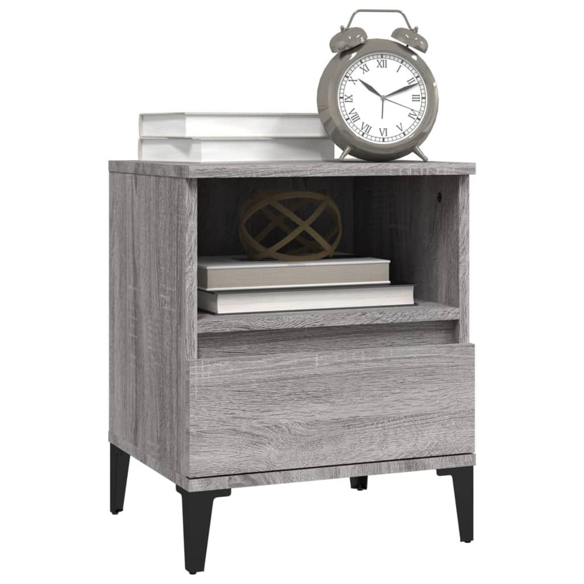 Voir la diapositive 4 : VIDAXL Tables de chevet 2 pcs Sonoma gris 40x35x50 cm