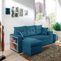Voir la diapositive 5 : BEST MOBILIER California - canapé d'angle réversible et convertible avec coffre de rangement - bleu canard - bleu canard