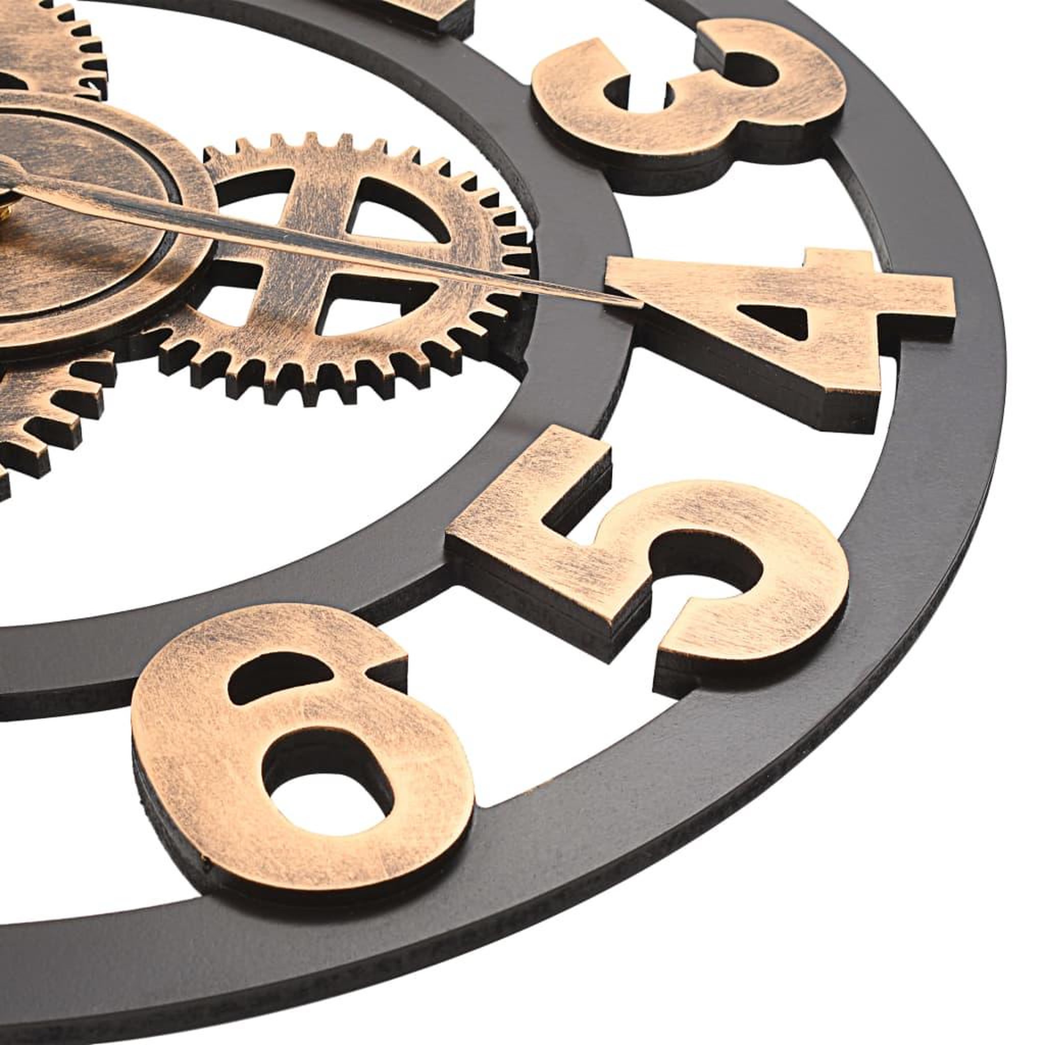 Voir la diapositive 4 : VIDAXL Horloge murale metal 58 cm dore et noir