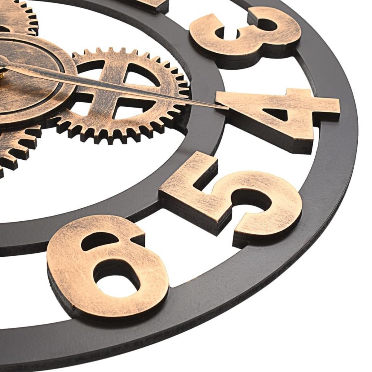 VIDAXL Horloge murale Metal 58 cm Dore et noir