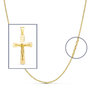 Voir la diapositive 2 : L'ATELIER D'AZUR Pendentif  - Médaille Christ sur la Croix Or 18 Carats 750 Jaune - Chaine Offerte