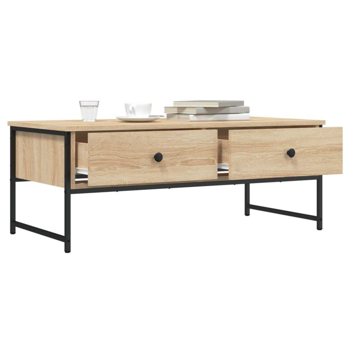 VIDAXL Table basse chene sonoma 101x49x39,5 cm bois d'ingenierie