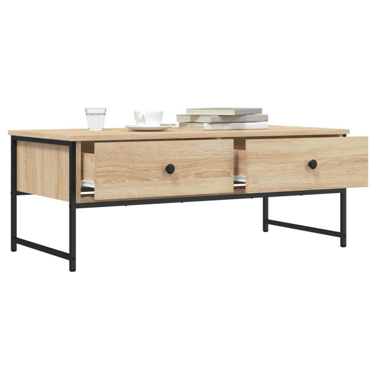 VIDAXL Table basse chene sonoma 101x49x39,5 cm bois d'ingenierie