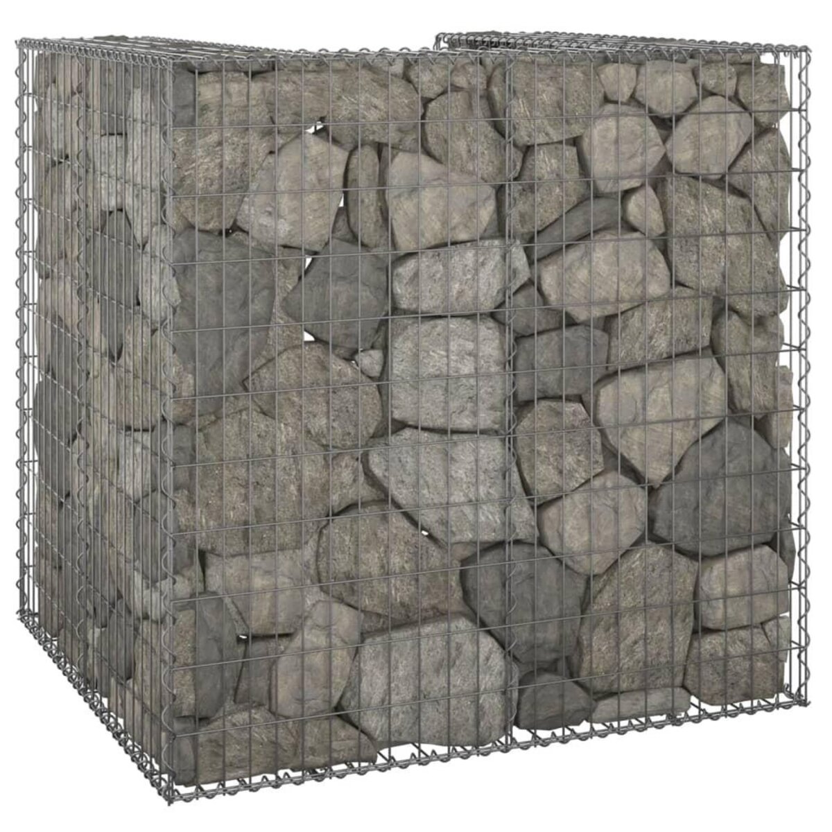 VIDAXL Mur en gabion pour poubelle Acier galvanise 110x100x110 cm