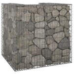 VIDAXL Mur en gabion pour poubelle Acier galvanise 110x100x110 cm
