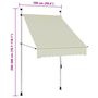 Voir la diapositive 6 : VIDAXL Auvent manuel retractable 100 cm Creme