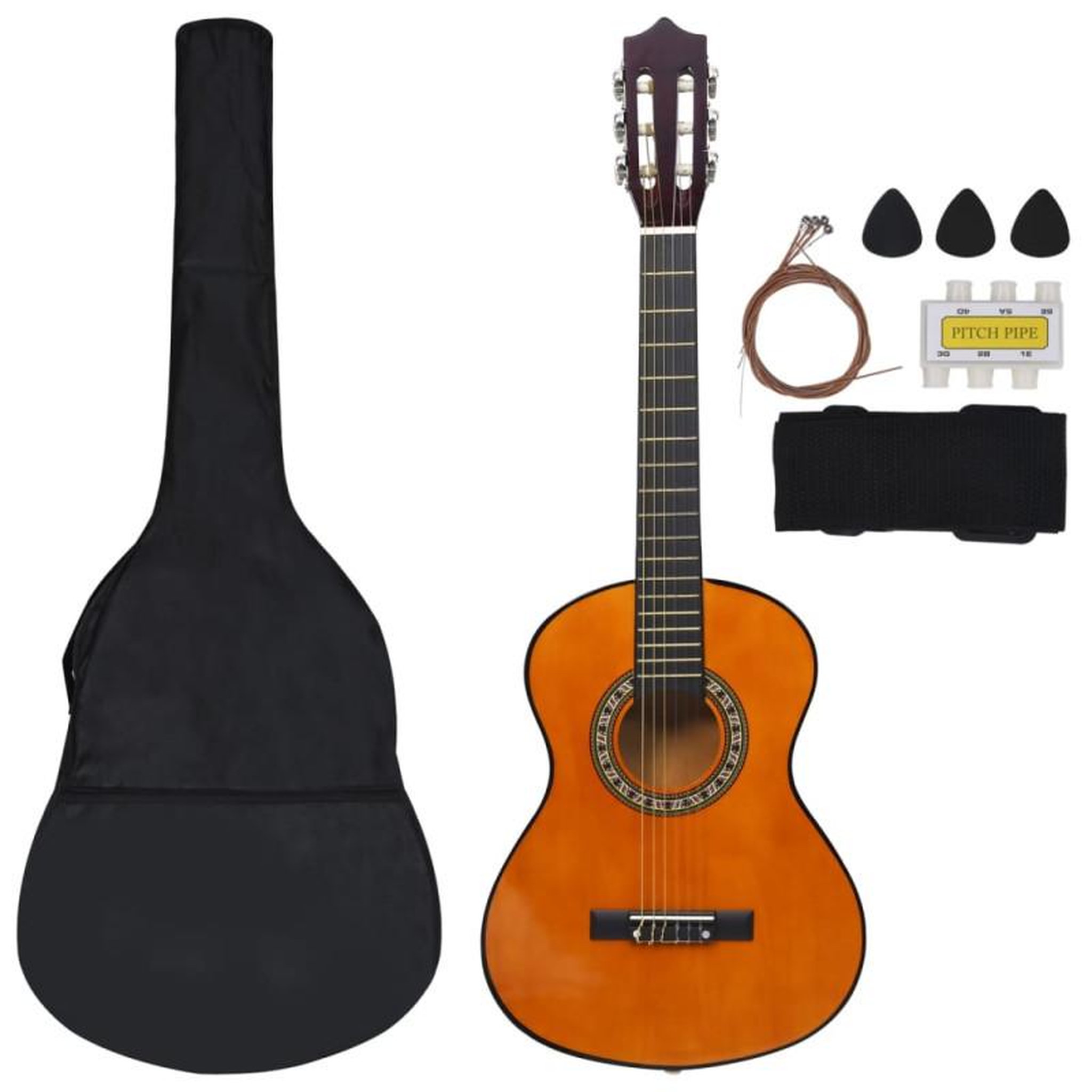 Voir la diapositive 2 : VIDAXL Ensemble de guitare classique pour débutants 8 pcs 1 2 34