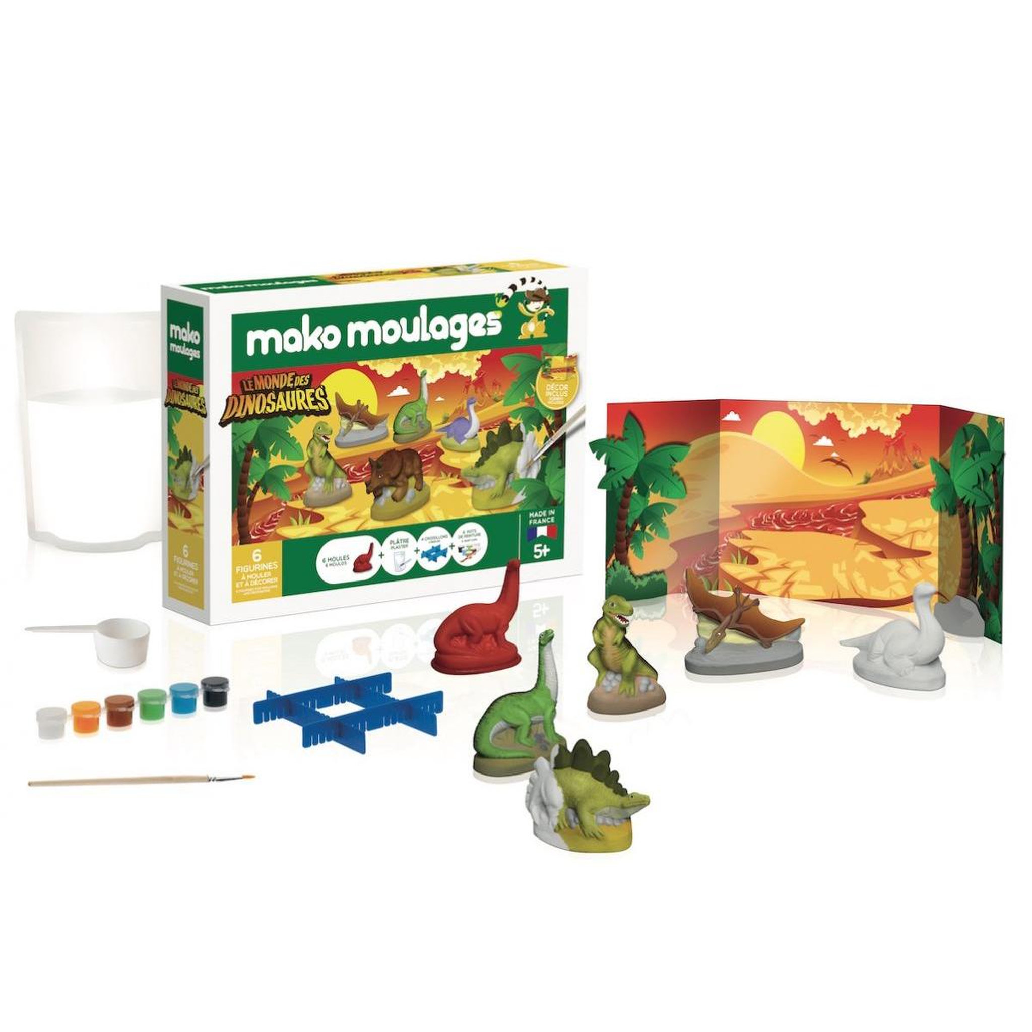 Voir la diapositive 3 : Mako Creations Mako moulage Le monde des dinosaures 6 moules