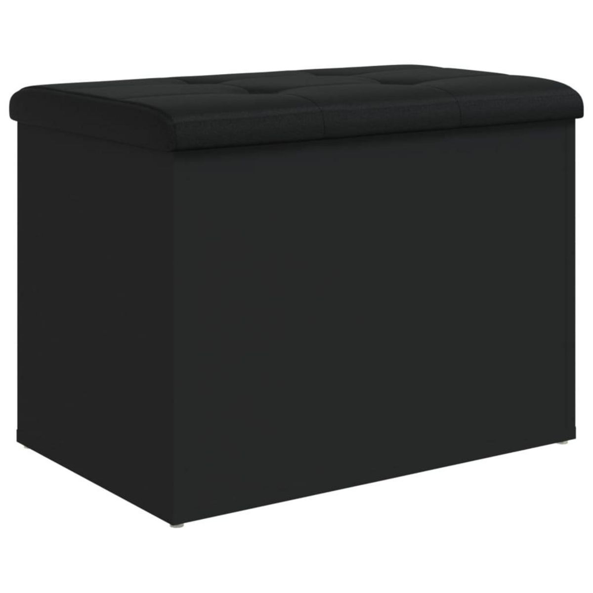 VIDAXL Banc de rangement noir 62x42x45 cm bois d'ingenierie