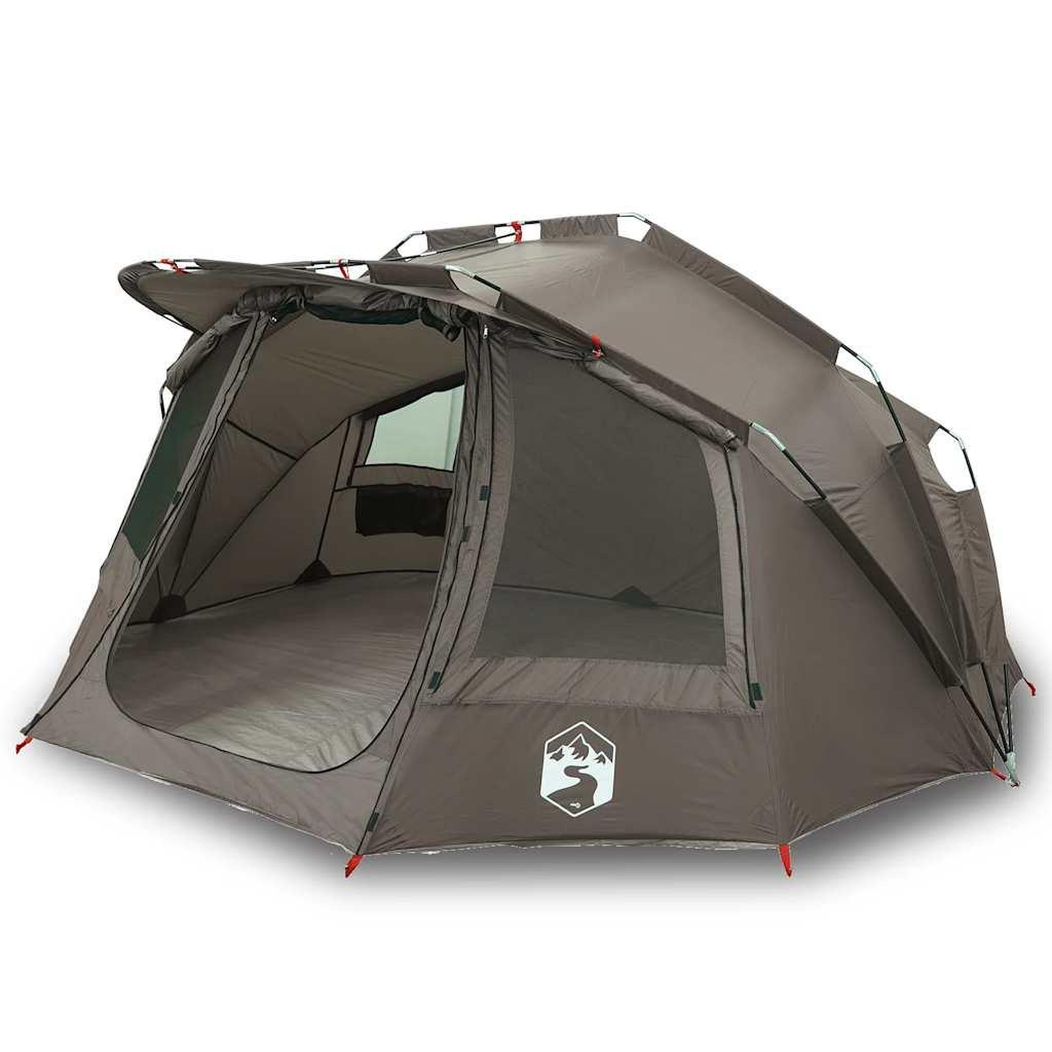 Voir la diapositive 2 : VIDAXL Tente de peche 5 personnes gris impermeable
