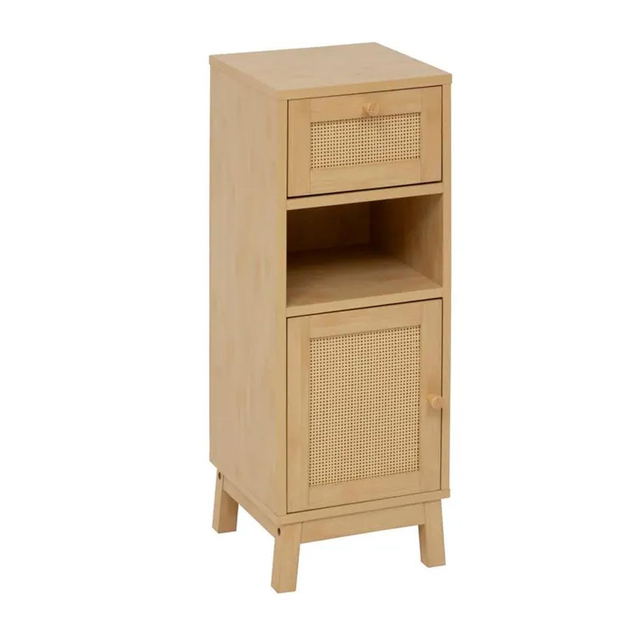 FIVE Meuble bas salle de bain  cane  80cm naturel