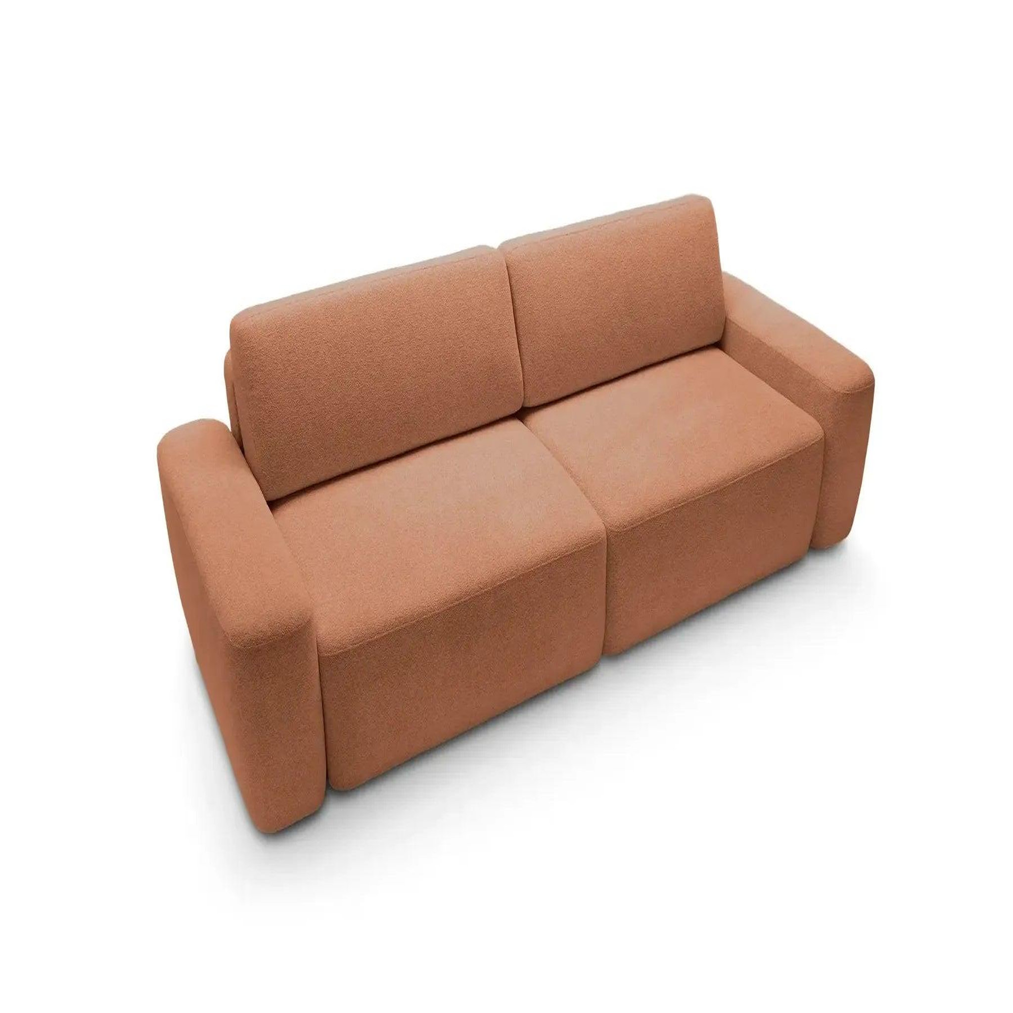 Voir la diapositive 6 : CASANOVA PARIS Ivy - canapé droit convertible coffre tissu chiné