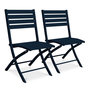 Voir la diapositive 1 : Paris Prix Lot de 2 Chaises de Jardin Pliantes  Marius  82cm Bleu Marine