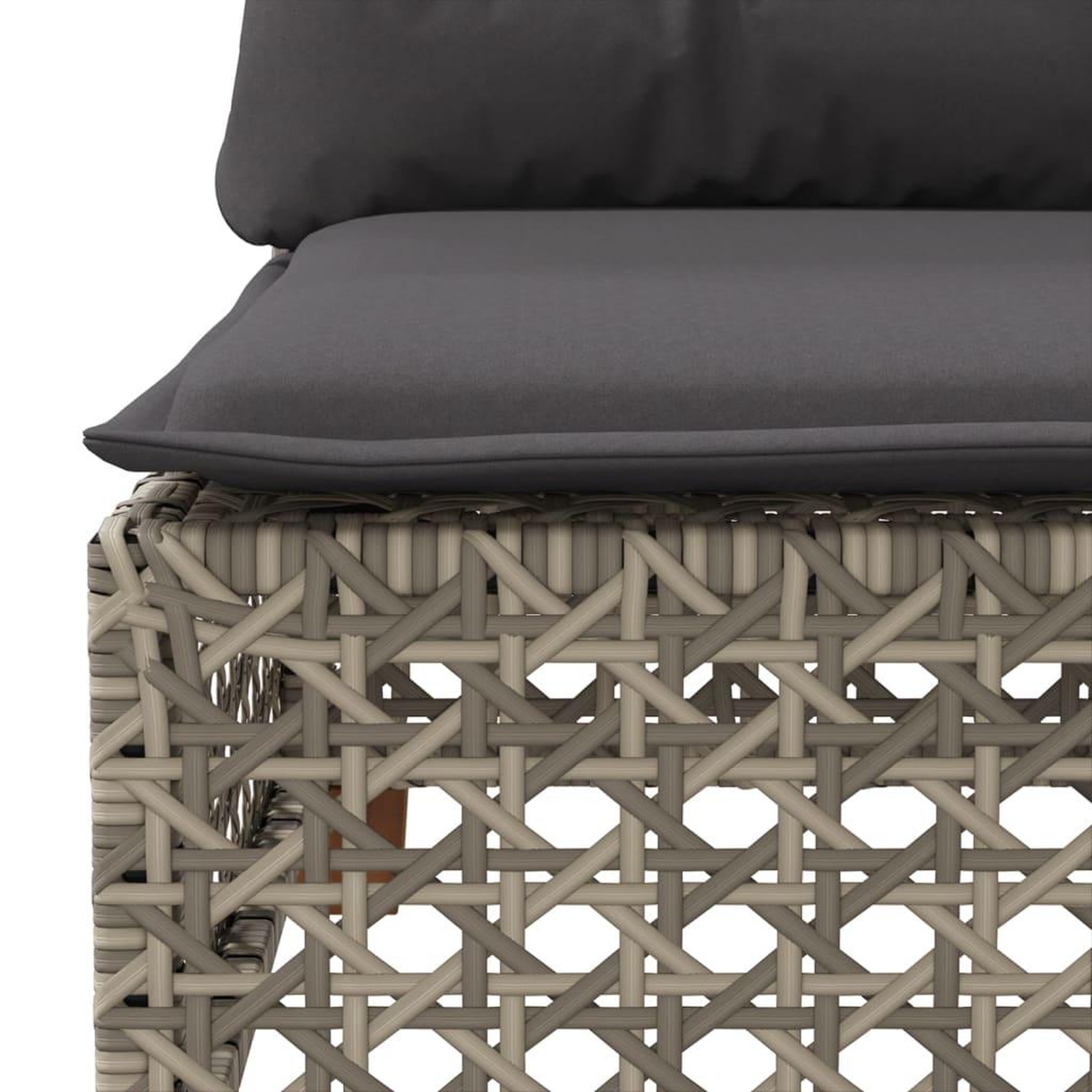 Voir la diapositive 5 : VIDAXL Salon de jardin 9 pcs avec coussins gris resine tressee