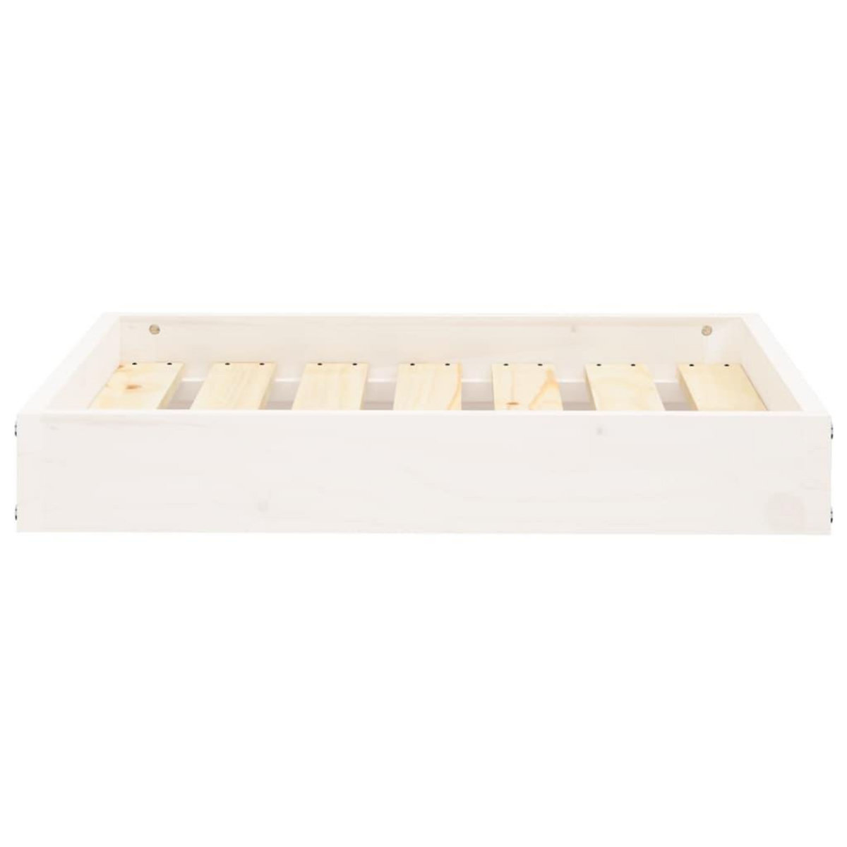 VIDAXL Lit pour chien Blanc 61,5x49x9 cm Bois de pin solide