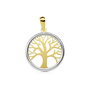 Voir la diapositive 1 : L'ATELIER D'AZUR Pendentif Or 18 Carats 750/000 Bicolore Arbre de Vie - Chaine Offerte